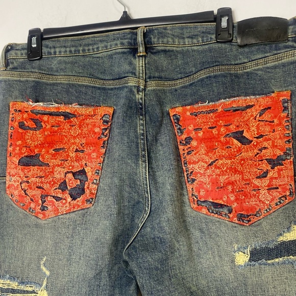 PURPLE BRAND Destroyed Patch Skinny Jean 40 - Picture 7 of 15